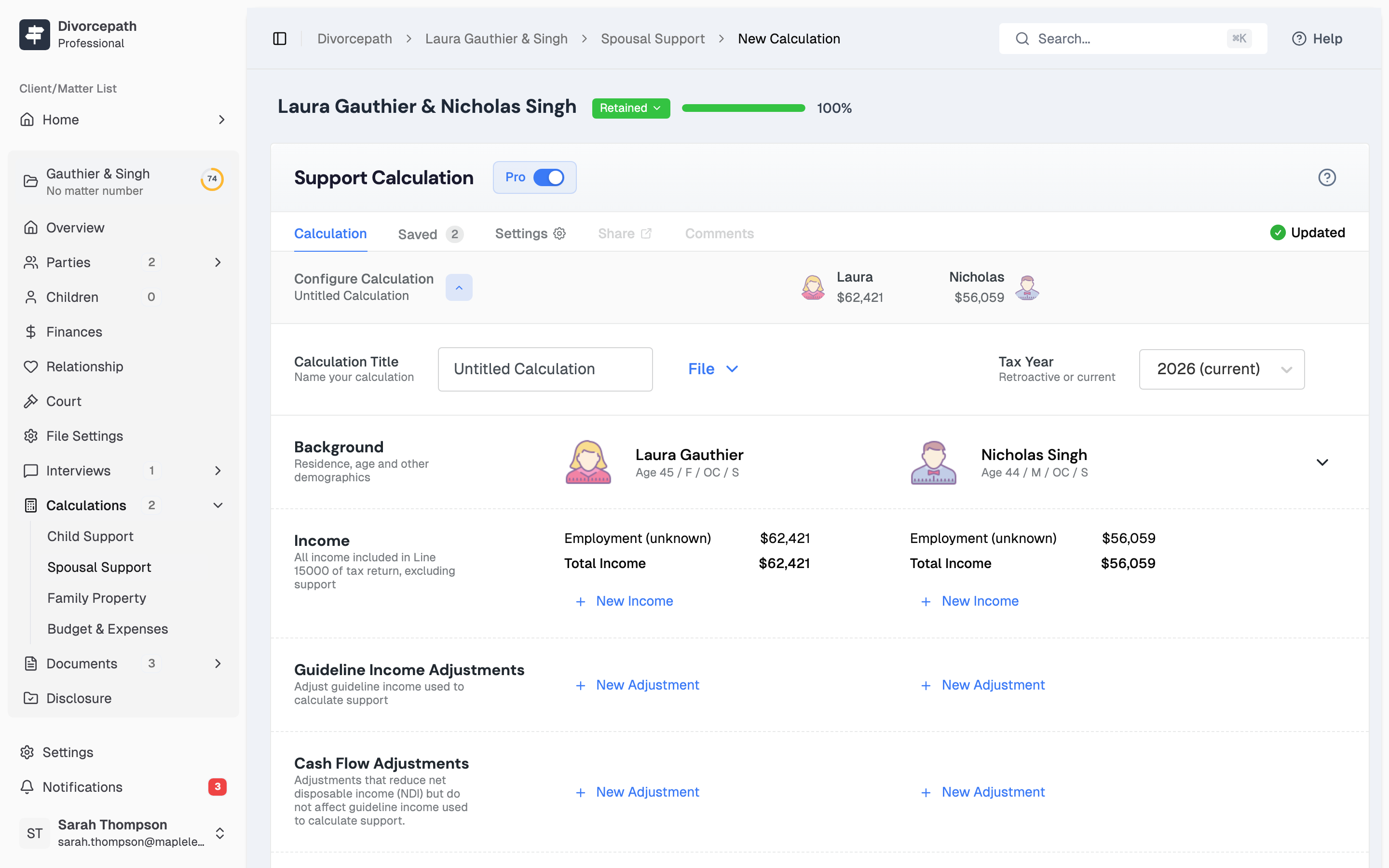 Divorcepath spousal support calculator
